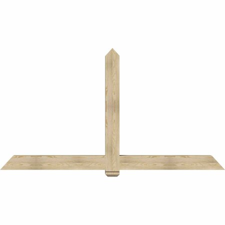 Ekena Millwork Eugene Rough Sawn Timber Gable Bracket, Douglas Fir, 96"W x 52"H x 6"D x 6"F, 13/12 Pitch GBW096X52X0606EUG00RDF